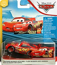Lightning McQueen with Sign - Single - Funny Flashbacks