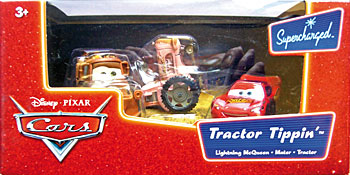 Tractor, Mater, Lightning McQueen (without Rusteze sticker) - 3 Pack