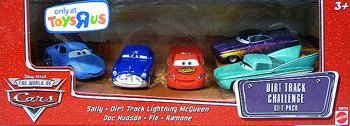 Dirt Track McQueen, Sally, Doc Hudson, Ramone (purple), Flo - 5 Pack