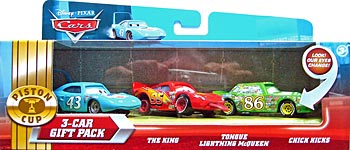 Finish Line Lightning McQueen (lenticular), Chick Hicks (lenticular v2), The King (lenticular v2) - Pack de 3 (lenticulars)