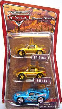 Gold Tia, Gold Mia, Bling Bling McQueen (variant) - 3 Pack