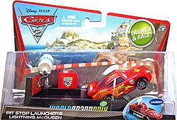 Lightning McQueen with Racing Wheels - Pit Row Launcher