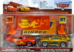 Road Trip Lightning McQueen & Rusteze Dinoco Cruz Ramirez - Pack de 2