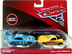 The King & Cars 3 Jeff Gorvette - Pack de 2
