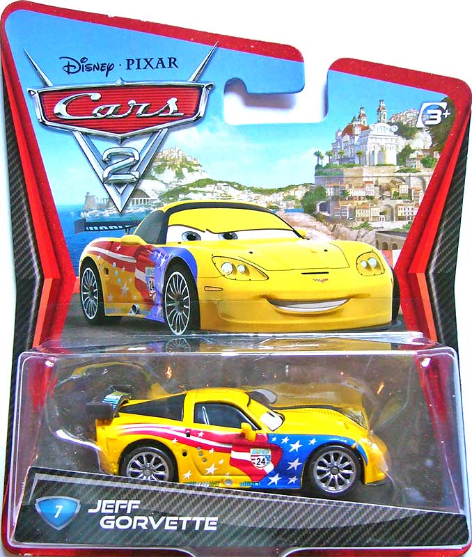 Disney Pixar Cars Mini Racers 3 Pack, Jeff Corvette, McQueen, Carla Veloso