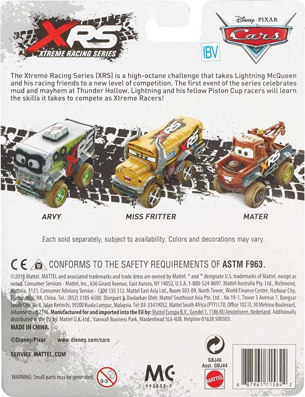 Disney Cars XRS Mub Racing Miss Fritter  GBJ44/GBJ46  Mattel 