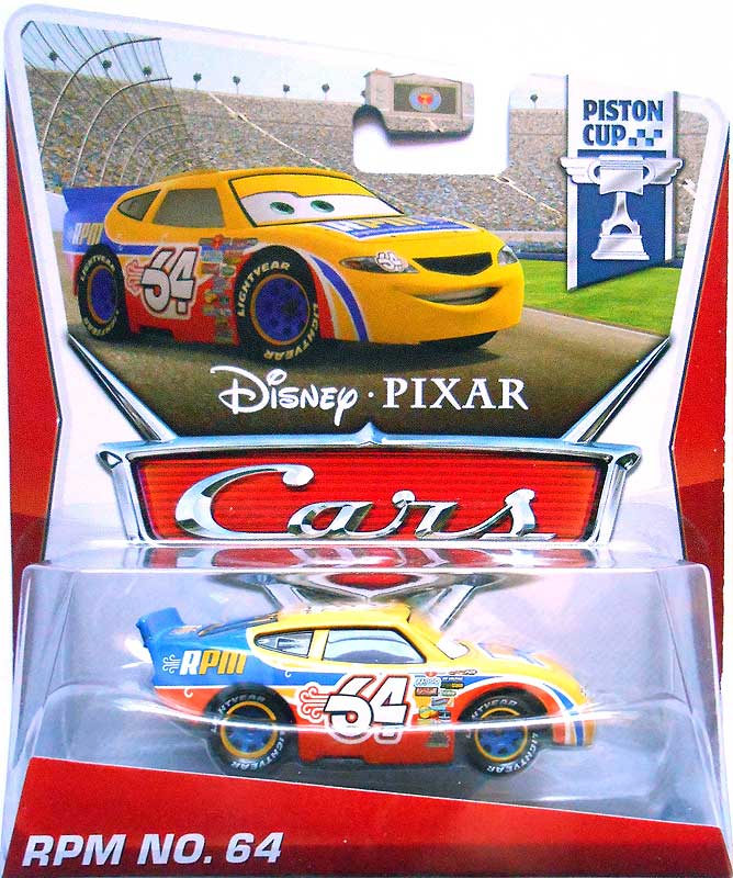 Disney Pixar Movie Cars Diecast Toy Vehicle Piston Cup # 64 RPM Race Car Loose