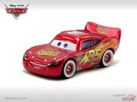 Lightning McQueen mit Aufklebern