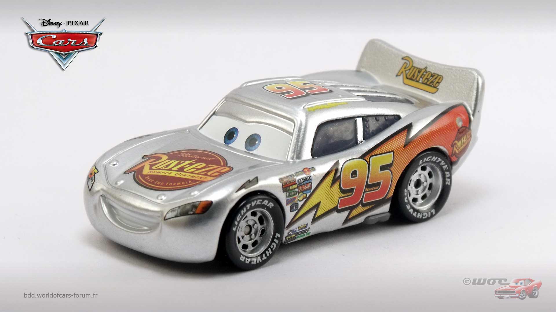 Lightning McQueen with Metallic Finish (Silver - Cars)